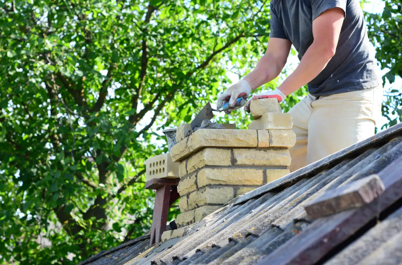Chimney repair by Vanguard Roofing Services